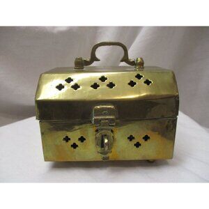 Cricket Box~For Good Luck~Trinkets Jewels Secrets Crickets Vintage Brass